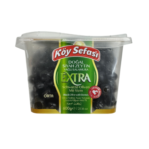 KOY SEFASI LESS SALTED BLACK OLIVE 600 GR