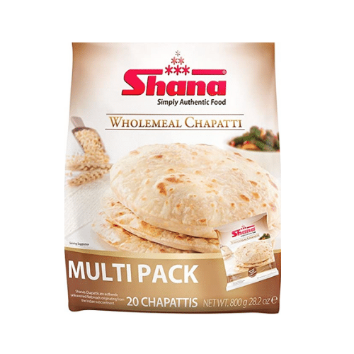 SHANA WHOLEMEAL CHAPATTI MULTIPACK 800 GR