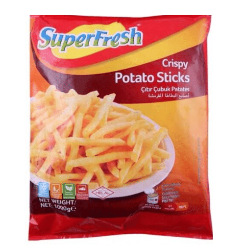 SUPERFRESH CRISPY POTATO STICKS 1KG