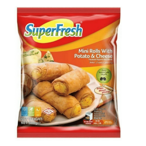 SUPERFRESH POTATO&CHEESE MINI ROLLS  500 GR