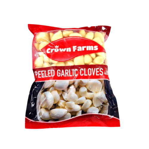 CROWN FARM PEELED GARLIC 400 GR