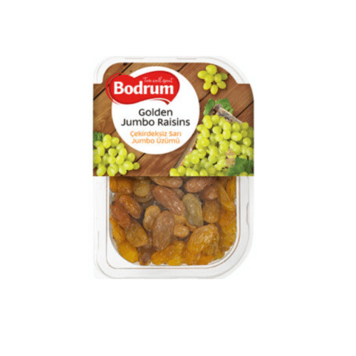 BODRUM GOLDEN JUMBO RAISINS 250 GR BODRUM GOLDEN JUMBO RAISINS 250 GR