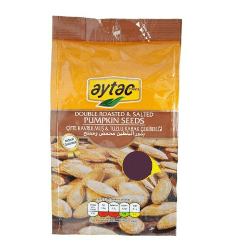 AYTAC DOUBLE ROASTED AND SALTED PUMPKIN SEEDS 130 GR AYTAC DOUBLE ROASTED AND SALTED PUMPKIN SEEDS 130 GR