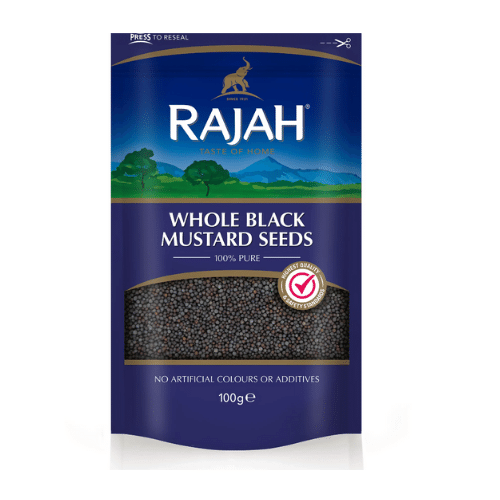 RAJAH WHOLE BLACK MUSTARD SEEDS 100 GR