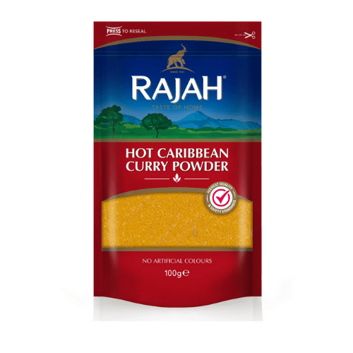 RAJAH HOT CARIBBEAN CURRY POWDER 100 GR