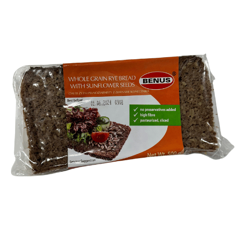 BENUS WHOLEGRAIN RYE BREAD S.F SEEDS 500g