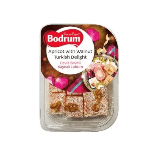 BODRUM APRICOT & WALNUT TURKISH DELIGHT 200G