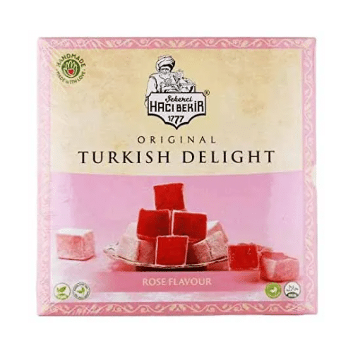 HACIBEKIR TURKISH DELIGHT ROSE & LEMON FLAVOUR  350G