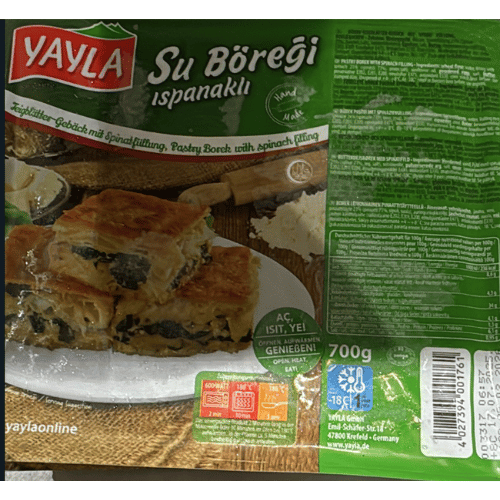 YAYLA PASTRY WITH SPANACH 700 GR
