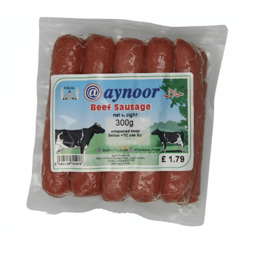 AYNOOR BEEF SAUSAGE 300 GR