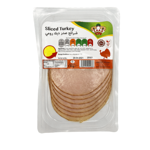ZAAD SLICED TURKEY  130G
