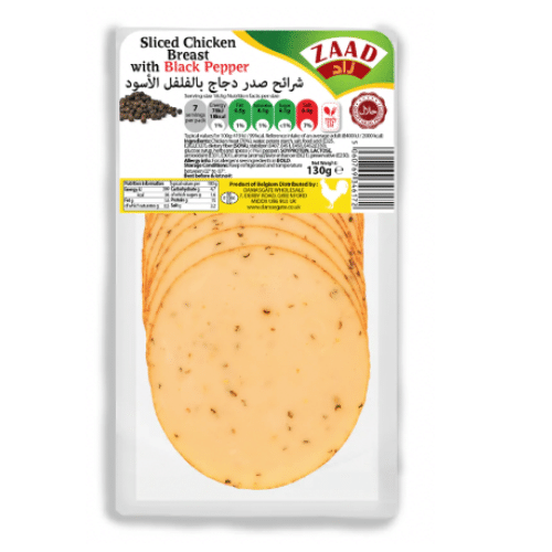 ZAAD SLICED CHICKEN BLACK W. PEPPER 130 GR