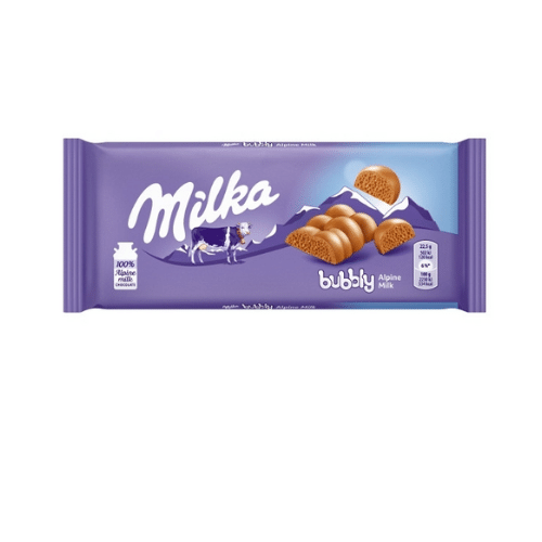 MILKA BUBBLY ALPINE MILK 90 GR