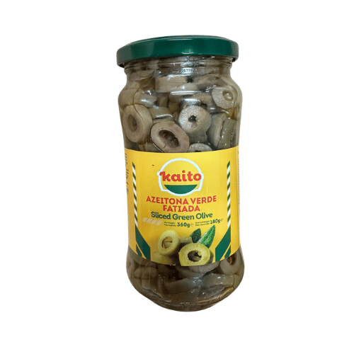 KAITO SLICED GREEN OLIVES 180 GR