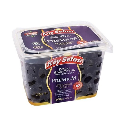 KOY SEFASI GIANT BLACK OLIVES 600 GR KOY SEFASI GIANT BLACK OLIVES 600 GR