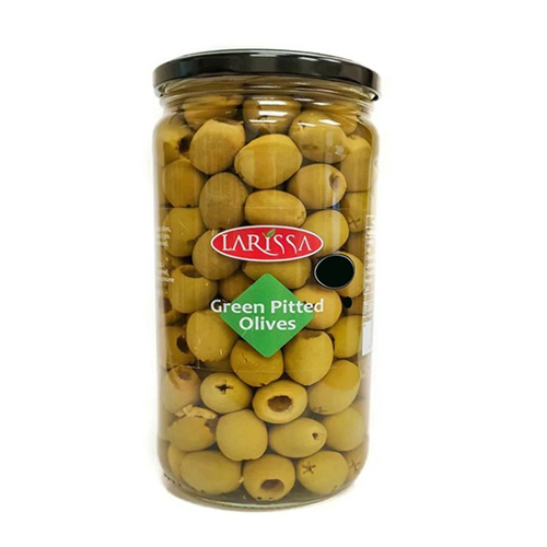 LARISSA PITTED GREEN OLIVES 935G
