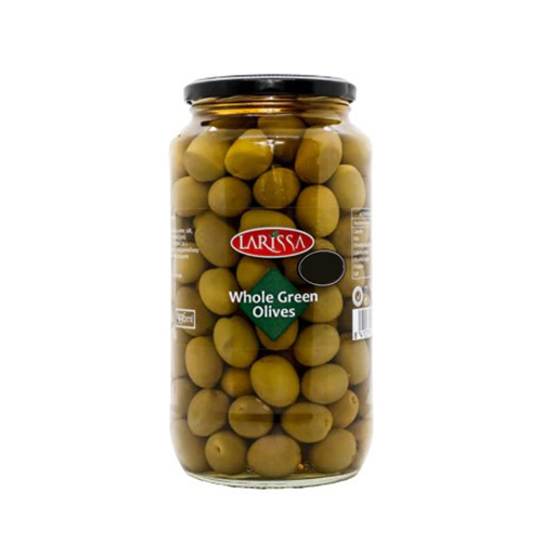 LARISSA WHOLE GREEN OLIVES  935G