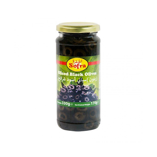 SOFRA SLICED BLACK OLIVES 330 GR