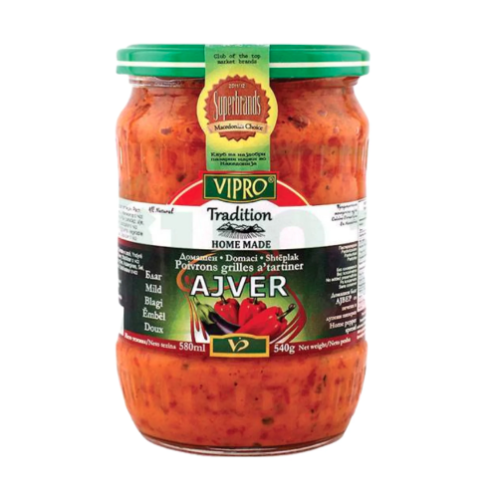 VIPRO AJVER HOMEMADE MILD VEG SPREAD 540G