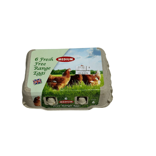 MEDIUM FREE RANGE EGGS 6PCS