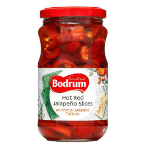 BODRUM RED JALAPENO SLICES 330 GR BODRUM RED JALAPENO SLICES 330 GR