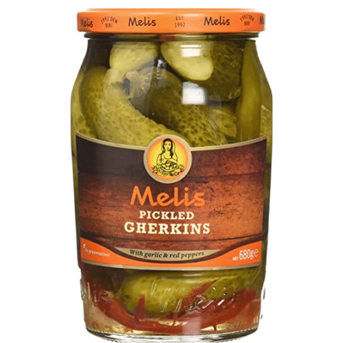 MELIS PICKLED GHERKINS WITH GARLIC 680G